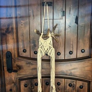 Authentic Deer Antlers Macrame Decor